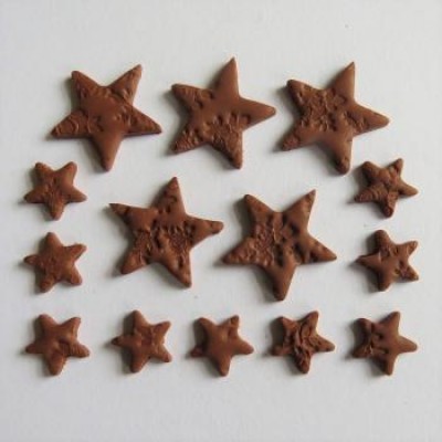 Collection brune- fimo étoiles caramel